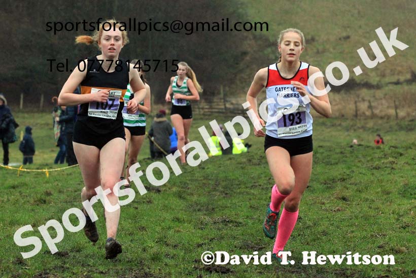 Womens under-17s and under-20s 2022 North Eastern Harrier League, Thornley Farm, Peterlee, County Durham. Photo: David T. Hewitson/Sports for All Pics